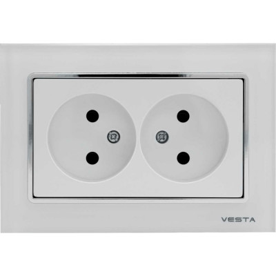 Двойная розетка Vesta Electric Exclusive White FRZ00040010STL