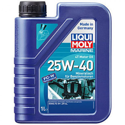 LIQUI MOLY Мин. мот.масло д/лодок Marine 4T Motor Oil 25W-40 SL 1лМ 25026