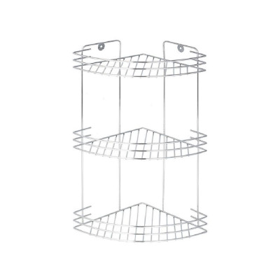 Угловая трехъярусная полка для ванной комнаты Аквалиния W2672C