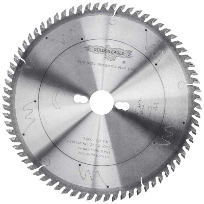 Golden Eagle Пила дисковая HW универсальная 250x30x3,2/2,2 z72 WZ GE TL00000022