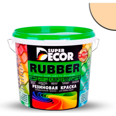 SUPER DECOR Резиновая краска №19 Слоновая кость 6кг 4630024701599