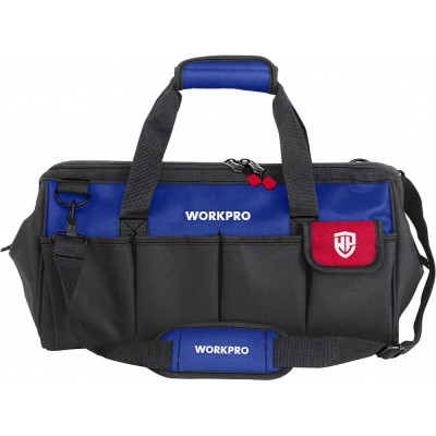 WORKPRO Сумка для инструмента 600D 350x190x220мм WP281004 с широким горлом на молнии 14