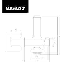 Gigant Фреза кромочная фальцевая D38.1 H13мм хвостовик 8мм GC-0026