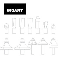 Gigant Набор фрез 12 шт. для декоративного применения GC-0075