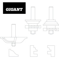 Gigant Набор фрез для изготовления филенчатых изделий (3 шт; хвостовик 12 мм) GC-0071