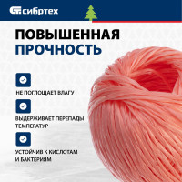 СИБРТЕХ Шпагат полипропиленовый красный 60м 1200 текс// СИБРТЕХ//Россия 93975