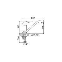 LEDEME Смеситель кухни Картридж д.35мм L4538-B 89795