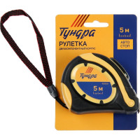 ТУНДРА Рулетка двухкомпонентный корпус, автостоп, 5 м х 19 мм 1935521