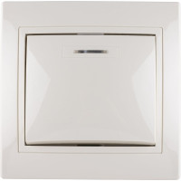 Одноклавишный выключатель TDM ELECTRIC с подсветкой, слоновая кость Таймыр SQ1814-0104