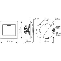 Одноклавишный выключатель TDM ELECTRIC с подсветкой, слоновая кость Таймыр SQ1814-0104