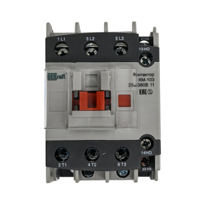 Контактор DEKraft КМ103-025A-380B-11 АС3 1НО+1НЗ 22119DEK 1113352