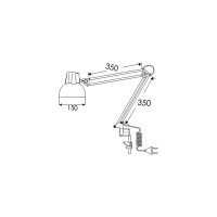 Светильник Трансвит Бета (на струбцине) 60Вт, без лампы, ЛОН, Е27 (белый) 4607053880243
