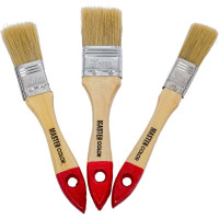 Набор из 3 флейцевых кистей с деревянными ручками: ширина 20, 25, 35мм, натуральная щетина, 55% топс МASTER COLOR 30-0502