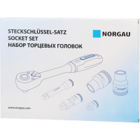 Набор торцевых 6-гранных головок 1/2"-1/4" NORGAU 58 предметов с аксессуарами N192058-S432 063793432