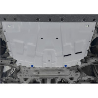 Защита картера и КПП Rival для Geely Tugella V - 2.0 2020-н.в., алюминий 3 мм, с крепежом, 333.1923.1