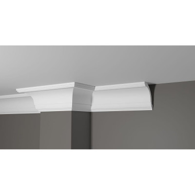 Потолочный карниз Decor-Dizayn ударопрочный влагостойкий под покраску 97Х84Х2000 мм DD08