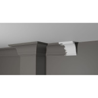 Потолочный карниз Decor-Dizayn ударопрочный влагостойкий под покраску 97Х84Х2000 мм DD08