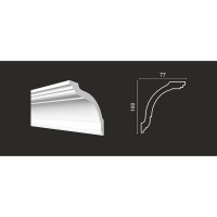 Потолочный карниз Decor-Dizayn ударопрочный влагостойкий под покраску 97Х84Х2000 мм DD08