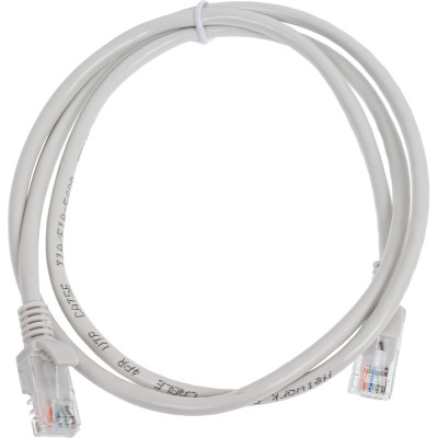 Патч-корд ExeGate UTP-RJ45-RJ45-5e-CU-1M-GY, UTP, cat.5e, 1м, медь, серый 282011