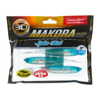 Виброхвосты LUCKY JOHN LJ 3D Series MAKORA SPLIT TAIL 5.0in, цвет 002, 4шт. 140411-002