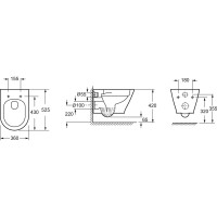 Безободковый подвесной унитаз Lavinia Boho Elegant в наборе 2 в 1 3308001R