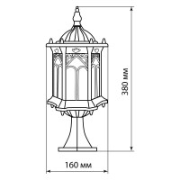 Светильник уличный TDM ELECTRIC "Ампир" 60 Вт, стойка шагрень/бронза Е27 SQ0330-0088