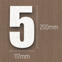 Цифра из металла на дом/ворота/забор Промсвязь, 5_I, 200 мм PSN5I200