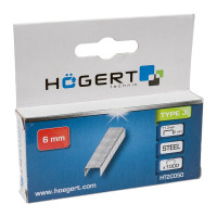 Скобы для степлера HOEGERT TECHNIK тип J, 6 мм, 11.3 мм, 1000 шт. HT2C050