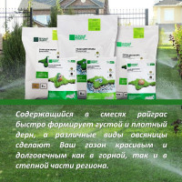 Семена газона Зеленый Квадрат Спортивный газон для Крыма 1 кг 4607160332598