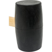 Резиновый молоток HOEGERT TECHNIK черный, 680 г с деревянной рукояткой HT3B043