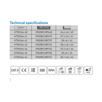 Полуботинки HOEGERT TECHNIK PLAUER, SRA, SB, размер 43 HT5K566-43