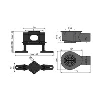 Низкий сифон Alcadrain APZ-S9 DN50 и комплект регулируемых ног 00039394