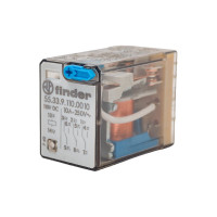 Промежуточное реле Finder 3 перекидных контакта 10А, 110В DC 553391100010