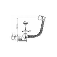 Слив перелив Aquanet полуавтомат V55R 70 см 00264949