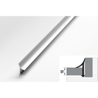 Профиль окантовочный внутренний алюминиевый ЛУКА 10 мм, 2,7 м, 5 шт, Серебро УТ000021369