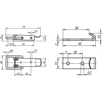 Накидная защелка со скобой KIPP K0044.2350741.9242451