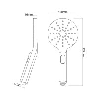 Лейка для душа Melodia della vita LUXE 3 функции, d120 мм, хром 34383