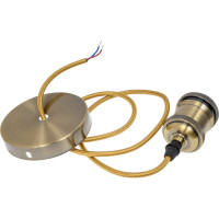 Патрон TDM Е27 с подвесом 1 м, металлический "Лофт", бронза SQ0335-0071