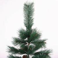 Новогодняя искусственная ель Золотая сказка Velvet Pinewood 120 см, ПВХ, с инеем и шишками 591702