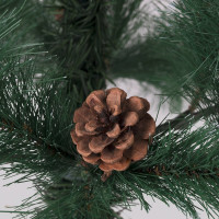 Новогодняя искусственная ель Золотая сказка Velvet Pinewood 120 см, ПВХ, с инеем и шишками 591702