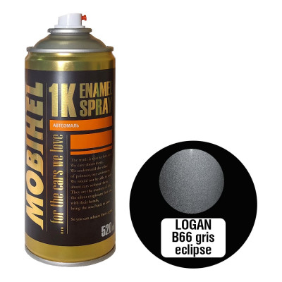 Краска MOBIHEL Logan B66 Gris Eclipse металлик, аэрозоль, 520 мл 47085902А