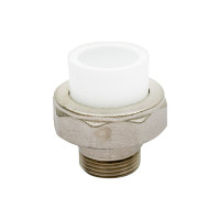 Комбинированная муфта РВК разъемная, раструбная ПП D25-3/4 НР 020570