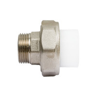 Комбинированная муфта РВК разъемная, раструбная ПП D25-3/4 НР 020570