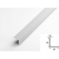 Профиль угловой алюминиевый (5 шт, 25х25х1,2 мм, 2,7 м, анодированный, Серебро) ЛУКА УТ000020812