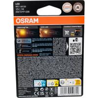 Автолампа W5W W2.1x9.5d LED 2 штуки YELLOW 12В 2827DYP-2BL Osram 893989