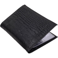 Портмоне водителя OfficeSpace искусственная кожа, черный, крокодил 240450