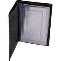 Портмоне водителя OfficeSpace искусственная кожа, черный, крокодил 240450