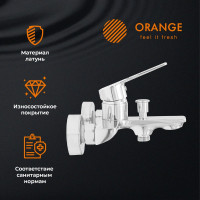 Смеситель для ванны/душа ORANGE Флэт M12-100cr