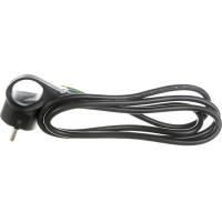 Шнур питания с вилкой ЭРА UX3x0,751,5mB с заземлением ПВС 3x0,75 1,5м черный Б0048689