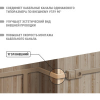 Внешний угол TDM ELECTRIC КМН, сосна, 20х10 упаковка 4 шт SQ0411-0212